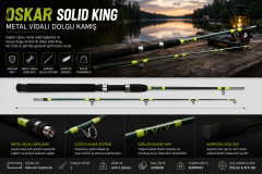 Oskar Solid King Metal Vidalı Dolgu Kamış 165cm