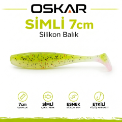 Oskar Simli Silikon Balık 7cm Kokulu Süt Sarısı