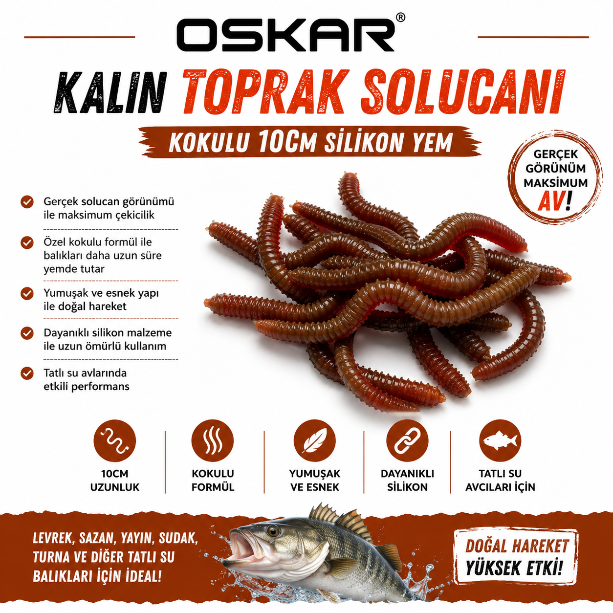 Oskar Solucan Kokulu 10'lu Kutu 10cm Kalın